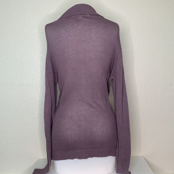 Shades of Greige Mauve Cardigan Sweater - Picture 4 of 7